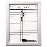 AbilityOne 7520014845261 SKILCRAFT Quartet Magnetic In/Out Board, 11 x 14, Aluminum Frame
