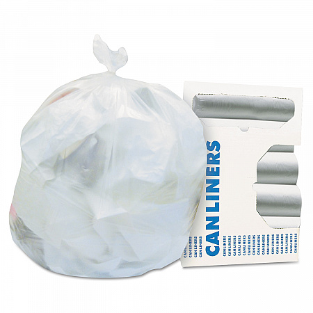 High-Density Waste Can Liners, 10 gal, 8 mic, 24