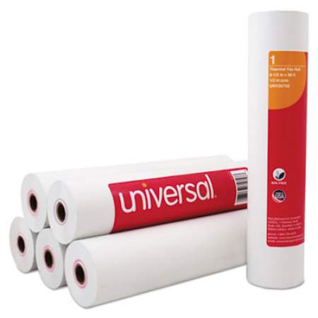 Universal Direct Thermal Printing Fax Paper Rolls, 0.5" Core, 8.5" x 98ft, White, 6/Pack (35758)