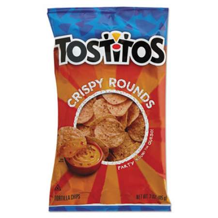 Tostitos Tortilla Chips Crispy Rounds, 3 oz Bag, 28/Carton (20871)