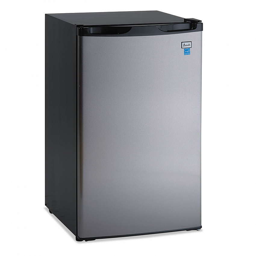 4.4 CF Refrigerator, 19 1/2"W x 22"D x 33"H, Black/Stainless Steel (RM4436SS)