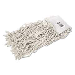 Rubbermaid Commercial Economy Cotton Mop Heads, Cut-End, White, 24 oz, 5-In White Headband, 12/Carton (V158)