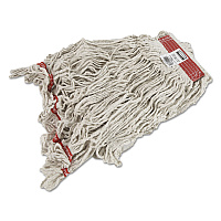 Swinger Loop Wet Mop Heads, Cotton/Synthetic, Large, White, 6/Carton (C113WHI)