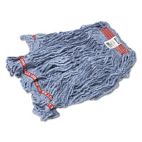 Swinger Loop Wet Mop Heads, Cotton/Synthetic, Large, Blue, 6/Carton (C113BLU)