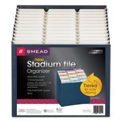 Smead Stadium File, 12 Sections, 1/12-Cut Tab, Letter Size, Navy (70211)