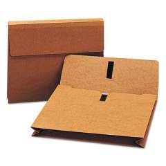 Smead Expanding Wallet w/ Hook and Loop Closure, 2" Expansion, 1 Section, Letter Size, Redrope (77142)