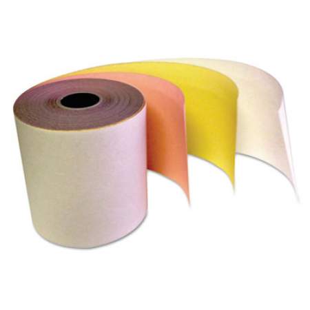 IMPRESO CARBONLESS RECEIPT ROLLS, 3" X 67 FT, WHITE/CANARY/PINK, 60/CARTON (341510)