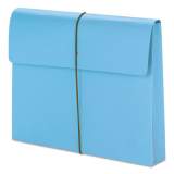 Smead Expanding Wallet w/ Elastic Cord, 2" Expansion, 1 Section, Letter Size, Blue, 10/Box (77203)
