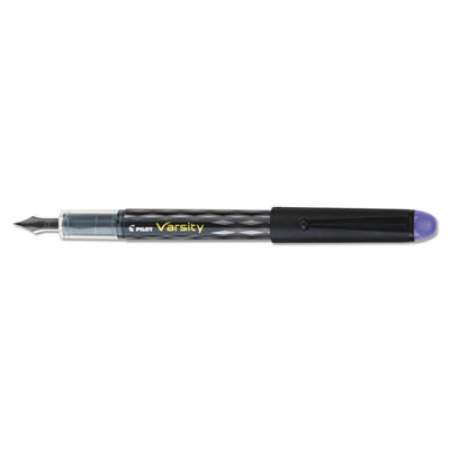 Pilot Varsity Fountain Pen, Medium 1 mm, Purple Ink, Gray Pattern Wrap (90008)