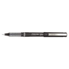 Pilot Precise V5 Roller Ball Pen, Stick, Extra-Fine 0.5 mm, Black Ink, Black Barrel, Dozen (35334)