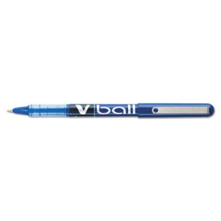 Pilot VBall Liquid Ink Roller Ball Pen, Stick, Extra-Fine 0.5 mm, Blue Ink, Blue Barrel, Dozen (35201)