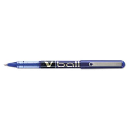 Pilot VBall Liquid Ink Roller Ball Pen, Stick, Fine 0.7 mm, Blue Ink, Blue Barrel, Dozen (35113)
