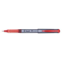 Pilot V Razor Point Liquid Ink Porous Point Pen, Stick, Extra-Fine 0.5 mm, Red Ink, Gray Barrel, Dozen (11022)