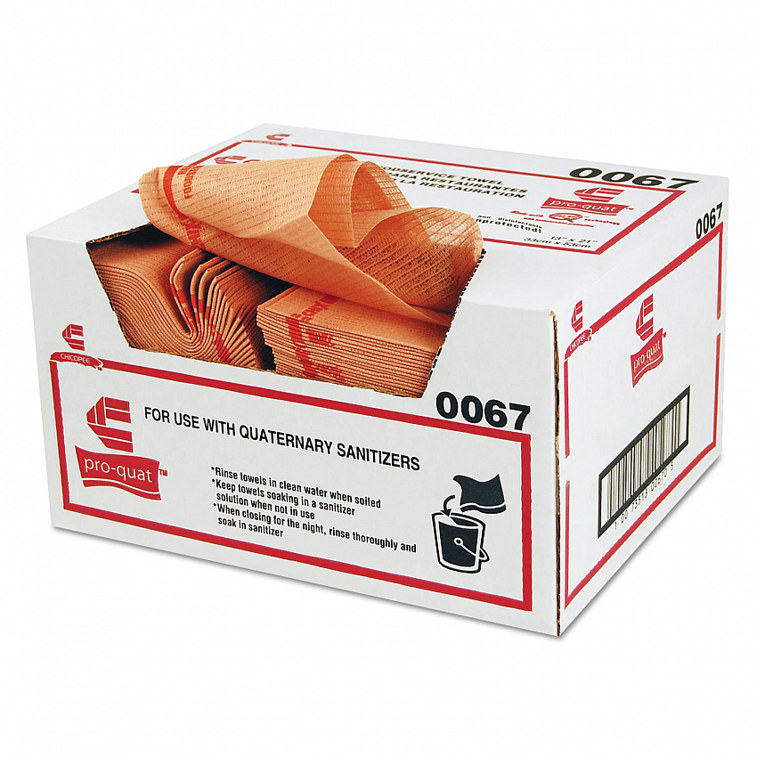 Pro-Quat Food Service Towels, Medium Duty, 13 x 21, Red, 150/Carton (0067)