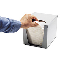 Quarterfold Wiper Dispenser, Plastic, 7.5 x 9 x 7.38, Gray, 6/Carton (09107)