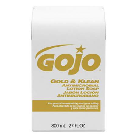GOJO Gold and Klean Lotion Soap Bag-in-Box Dispenser Refill, Floral Balsam, 800 mL (912712CT)