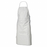 A40 Liquid/Particle Protection Apron, Film Laminate, One Size Fits Most, White, 100/Carton (44481)