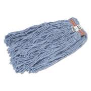 Rubbermaid Commercial Cut-End Blend Mop Head, Cotton/Synthetic, Blue, 20 oz, 1" Headband, 12/Carton (F51712BLU)