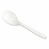 Laguna Mediumweight Plastic Utensils, Soup Spoon, White, 1,000/Carton (130410)