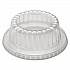 Flat-Top Dome PET Plastic Lids, For 12 oz Containers, 4.34