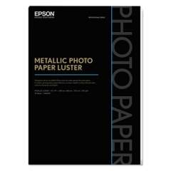 Epson Professional Media Metallic Luster Photo Paper, 5.5 mil, 13 x 19, White, 25/Pack (S045597)