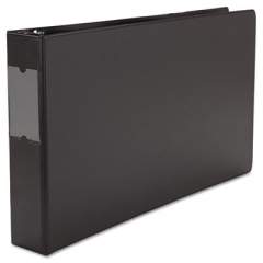 Universal Ledger-Size Round Ring Binder with Label Holder, 3 Rings, 2" Capacity, 11 x 17, Black (35421)