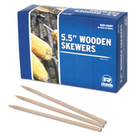 AmerCareRoyal Bamboo Skewers, 5 1/2", 10000/carton (R814)