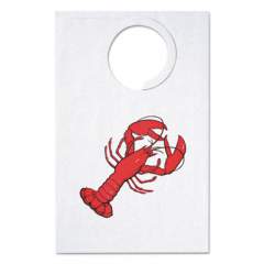 Hoffmaster Disposable Tissue/poly-Backed Bib, Adult Size, White W/red Lobster, 500/carton (BPTALBSTR)