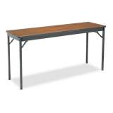 Barricks Special Size Folding Table, Rectangular, 60w x 18d x 30h, Walnut/Black (CL1860WA)