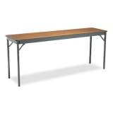 Barricks Special Size Folding Table, Rectangular, 72w x 18d x 30h, Walnut/Black (CL1872WA)