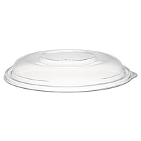 PresentaBowls Clear Dome Lids, 7.3" Diameter x 1.1" h, Clear, Plastic, 63 Lids/Bag, 4 Bags/Carton (C64BDL)