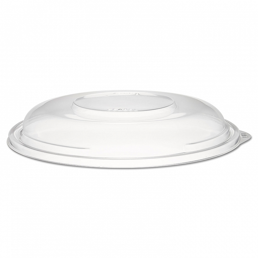 PresentaBowls Clear Dome Lids, 7.3" Diameter x 1.1" h, Clear, Plastic, 63 Lids/Bag, 4 Bags/Carton (C64BDL)