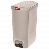 Slim Jim Streamline Resin Step-On Container, End Step Style, 18 gal, Polyethylene, Beige (1883551)