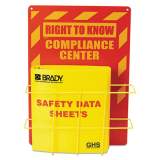 LabelMaster SDS Compliance Center, 14w x 4.5d x 20h, Yellow/Red (H121370)