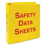 LabelMaster GHS SDS Binder, 3 Rings, 2.5" Capacity, 11 x 8.5, Yellow/Red (HZRS642)