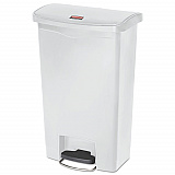 Streamline Resin Step-On Container, Front Step Style, 13 gal, Polyethylene, White (1883557)