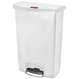 Slim Jim Streamline Resin Step-On Container, Front Step Style, 24 gal, Polyethylene, White (1883561)