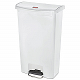 Slim Jim Streamline Resin Step-On Container, Front Step Style, 18 gal, Polyethylene, White (1883559)