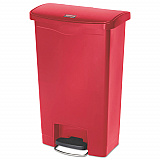 Streamline Resin Step-On Container, Front Step Style, 13 gal, Polyethylene, Red (1883566)