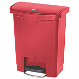 Streamline Resin Step-On Container, Front Step Style, 8 gal, Polyethylene, Red (1883564)