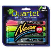 Quartet Neon Dry Erase Marker Set, Broad Bullet Tip, Assorted Colors, 4/Set (79551)