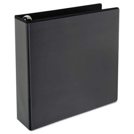 Universal Deluxe Easy-to-Open Round-Ring View Binder, 3 Rings, 2" Capacity, 11 x 8.5, Black (30771)