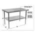 Alera NSF APPROVED STAINLESS STEEL FOODSERVICE PREP TABLE, 48 X 30 X 35H, SILVER (XS4830)