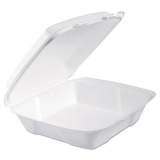 Dart Foam Hinged Lid Containers, 9 x 9 x 3, White, 200/Carton (90HT1R)