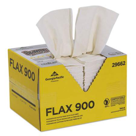 Brawny Dine-A-Cloth Flax Foodservice Wipers, 12 3/4 X 21, White, 144/box (29662)