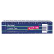 Highland Invisible Permanent Mending Tape, 1" Core, 0.75" x 83.33 ft, Clear, 12/Pack (6200K12)