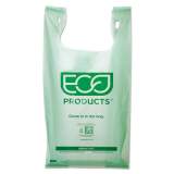 Eco-Products PLASTIC GROCERY BAGS, 7 GAL, 0.80 MIL, 16.1" X 19.7", GREEN, 500/CARTON (EPCBMS)