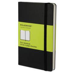 Moleskine Hard Cover Notebook, 1 Subject, Unruled, Black Cover, 5.5 x 3.5, 192 Sheets (QP012)