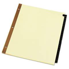 Universal Deluxe Preprinted Simulated Leather Tab Dividers with Gold Printing, 25-Tab, A to Z, 11 x 8.5, Buff, 1 Set (20821)