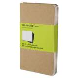 Moleskine Cahier Journal, 1 Subject, Unruled, Brown Kraft Cover, 5.5 x 3.5, 64 Sheets, 3/Pack (QP413)